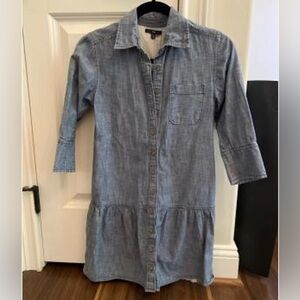Gap denim dress chambray cotton denim with pockets XS